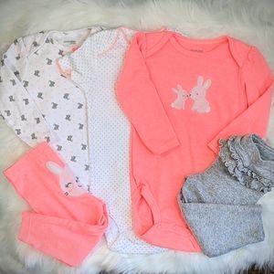 Bright 3 Onesies and 2 Pants Set